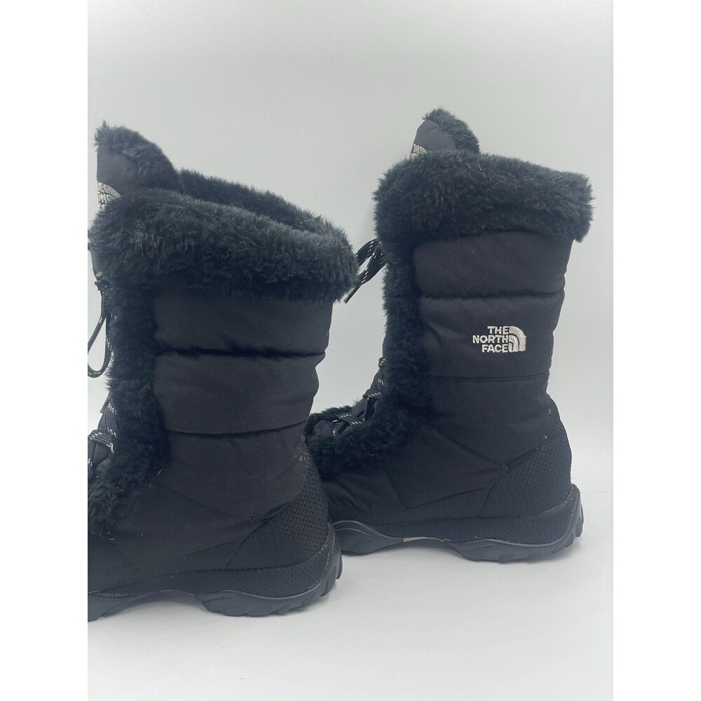 The North Face ThermoBall Lace Up Winter Snow Boots Black Women's US 6 EU 37 GUC
